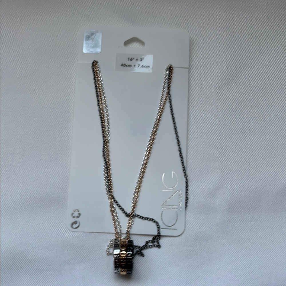 Icing Gold and Silver Forever Necklace - 3 Pack